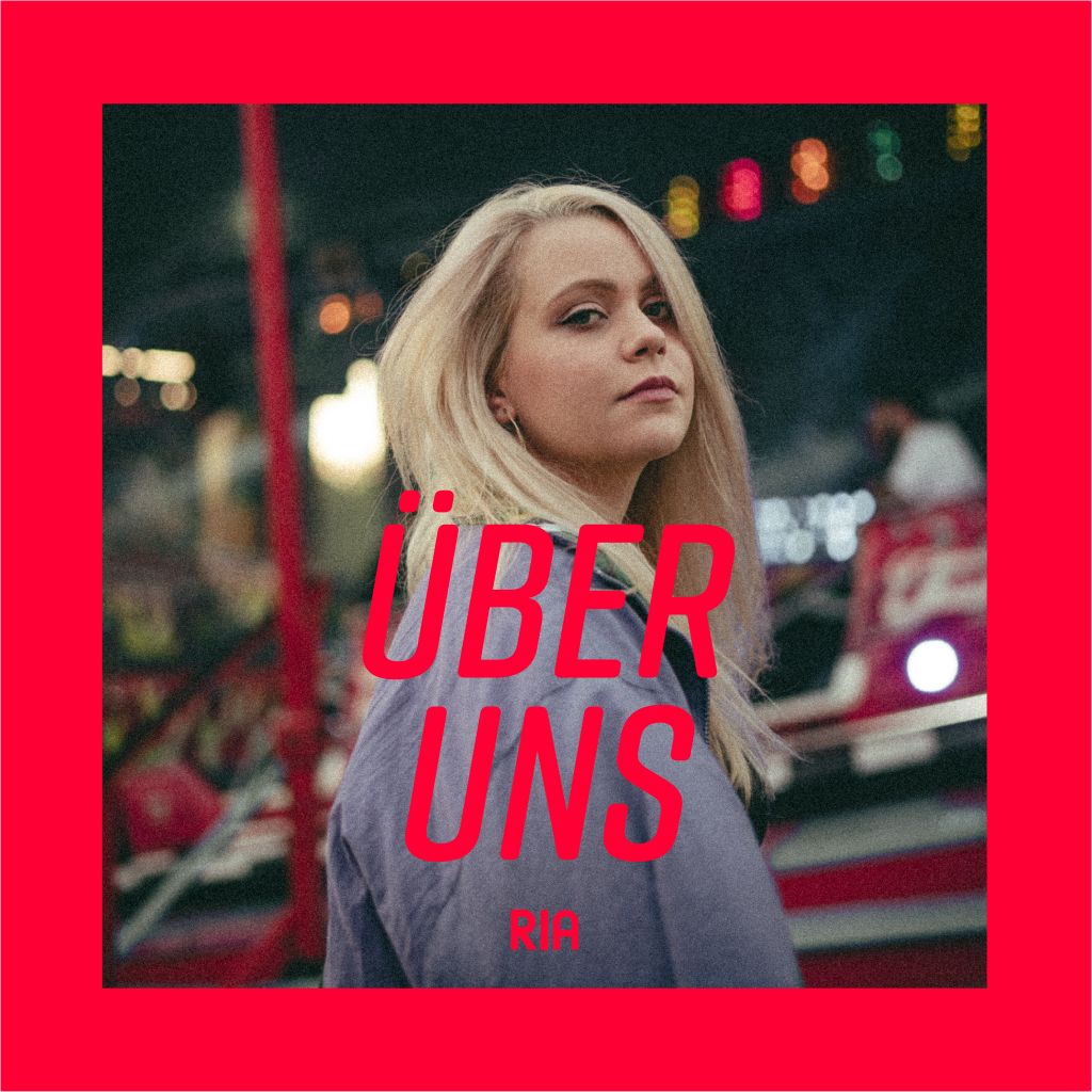 Das offizielle Cover der Single Über uns von der deutschen Singer-Songwriterin RIA aus Leipzig